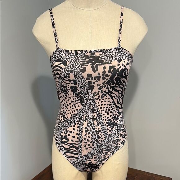NWT Nasty Gal Party Animal Slinky High Leg Bodysuit Size 4 - Picture 1 of 10